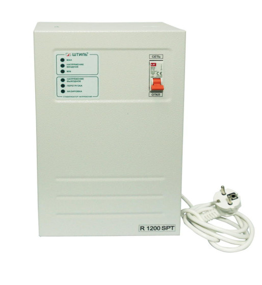 Однофазный стабилизатор напряжения Штиль R1200SPT-N (1,2 кВт, 220В) для дома, котла отопления